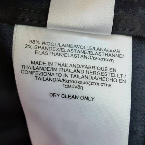 Brooks Brothers 346 Lucia Fit Slim Fit Trousers Wool Navy Blue Pleated Front 12 - Picture 6 of 11